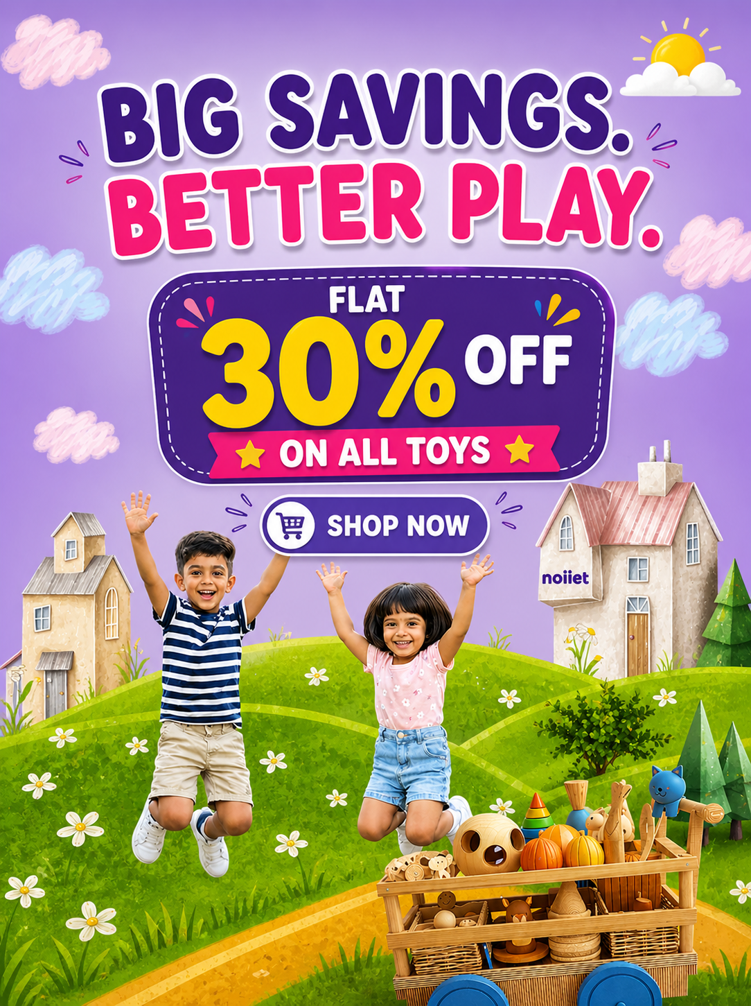 Kids playing with educational toys