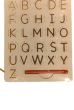 Double sided wooden alphabet tracing board with uppercase and lowercase letters