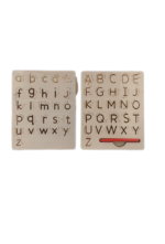 Double sided wooden alphabet tracing board with uppercase and lowercase letters