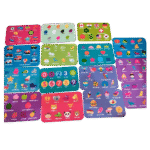 Magnetic memory game with picture matching wooden coins