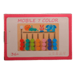 Early learning sorting toy for kids with colour coded wooden pieces