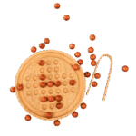 Wooden marble solitaire Goli Game board with marbles for kids