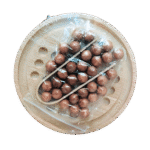 Wooden marble solitaire Goli Game board with marbles for kids