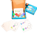 Montessori number operation card set for kids learning math