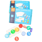 Montessori number operation card set for kids learning math