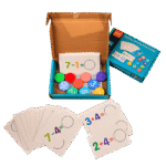 Montessori number operation card set for kids learning math