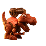 Completed 3D dinosaur model from DIY Dino set for kids