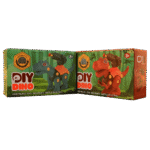Completed 3D dinosaur model from DIY Dino set for kids