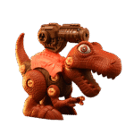 Completed 3D dinosaur model from DIY Dino set for kids