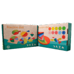 Fraction disk set with colorful segments for kids’ math learning