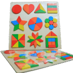Educational puzzle board for kids learning logic