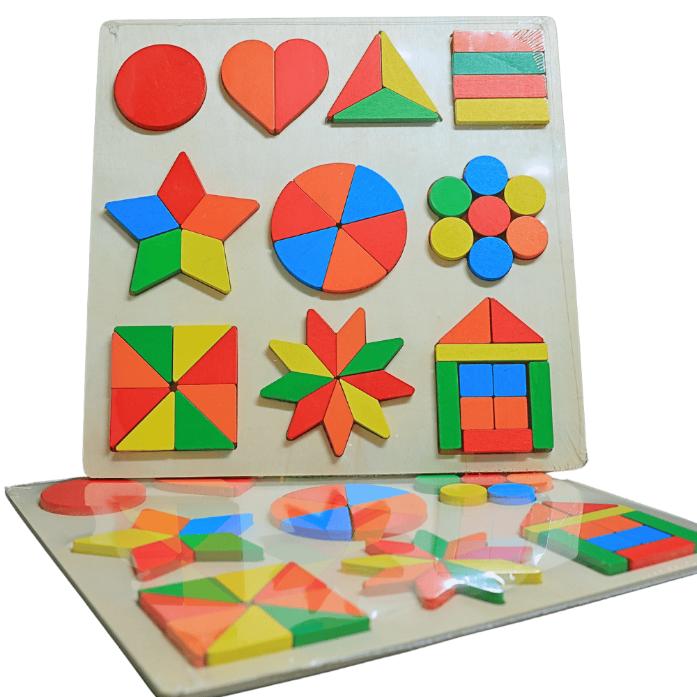 Educational puzzle board for kids learning logic