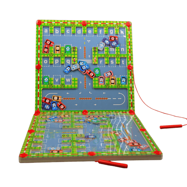 Alphabet car parking toy with lettered slots A to Z for kids