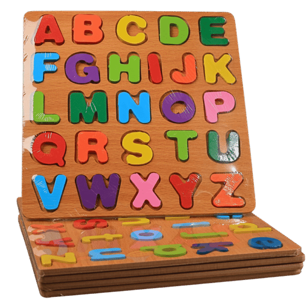 Wooden alphabet learning board for kids