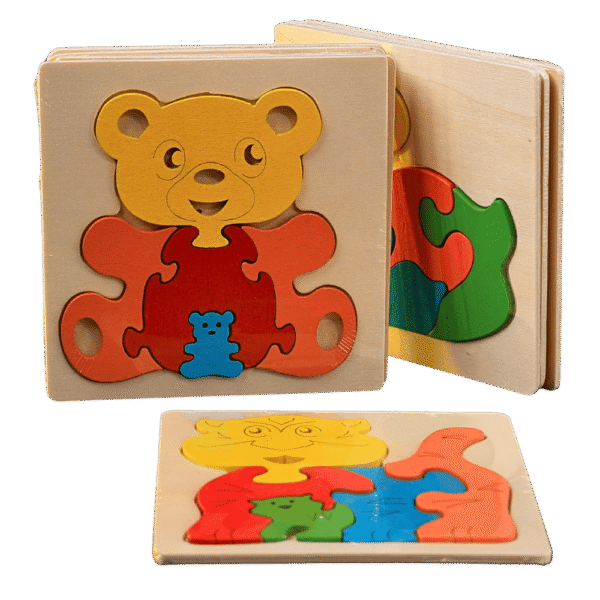 Preschool animal puzzle toy in use