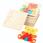Preschool animal puzzle toy in use