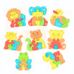 Preschool animal puzzle toy in use