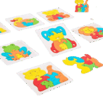 Preschool animal puzzle toy in use