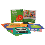 Early learning cards for babies 6 to 12 months with shapes and colors