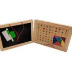 Dual sided black and white slate board for kids