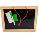 Dual sided black and white slate board for kids