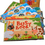 Preschool busy book for fine motor skill development