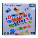 Wooden math learning board for counting and subtraction