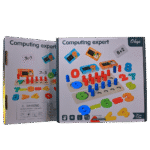 Wooden math learning board for counting and subtraction