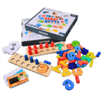 Wooden math learning board for counting and subtraction