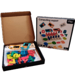 Wooden math learning board for counting and subtraction