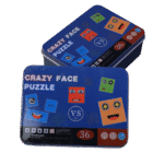 Kids wooden face changing cube puzzle