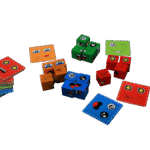 Kids wooden face changing cube puzzle