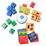 Colorful Rubiks cube with bell for kids