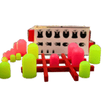 Gobble board game pieces arranged on table ready for play