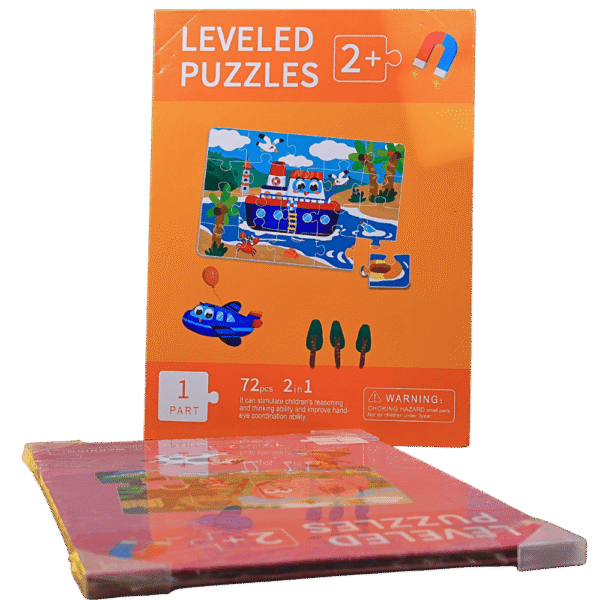 Preschooler working on logic puzzle activity