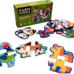 Magnetic two piece puzzle for early learners
