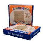 Wooden nail drawing board with colored rubber bands for preschoolers