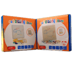 Wooden nail drawing board with colored rubber bands for preschoolers