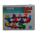 Montessori number learning toy with magnetic cars
