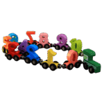 Montessori number learning toy with magnetic cars