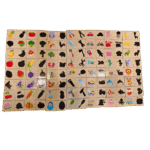 Shadow pairing puzzle cards arranged on table for kids learning