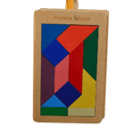 Wooden tangram puzzle set for kids learning shapes