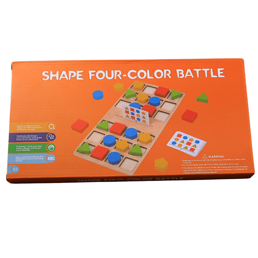 Educational shape matching battle game toy set