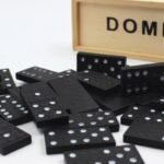 Classic wooden dominos set for kids