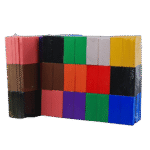 Wooden dominos set used for creative building