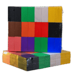 Wooden dominos set used for creative building