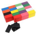 Wooden dominos set used for creative building