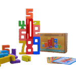 Colorful digital number block set for kids
