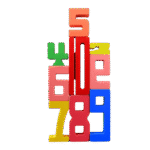 Colorful digital number block set for kids