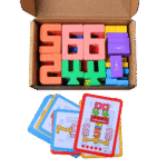 Colorful digital number block set for kids